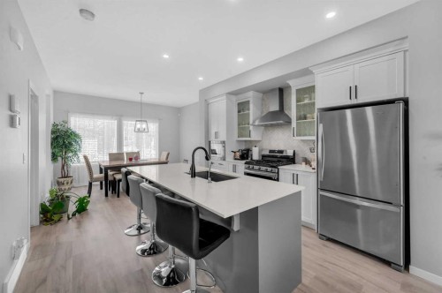 220 Cornerstone Grove Ne, Calgary, AB - Indoor Photo Showing Kitchen With Stainless Steel Kitchen With Upgraded Kitchen