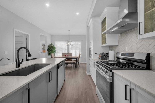 220 Cornerstone Grove Ne, Calgary, AB - Indoor Photo Showing Kitchen With Upgraded Kitchen