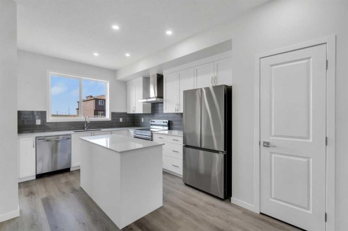 1901 Cornerstone Boulevard Ne, Calgary, AB - Indoor Photo Showing Kitchen With Stainless Steel Kitchen