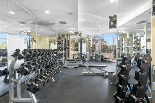 1901-1088 6 Avenue Sw, Calgary, AB - Indoor Photo Showing Gym Room