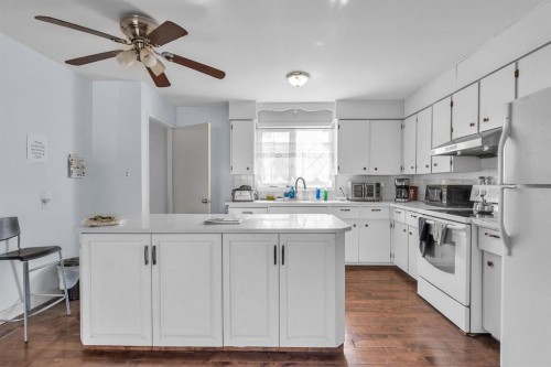 4419 Marlborough Drive Ne, Calgary, AB - Indoor Photo Showing Kitchen With Double Sink