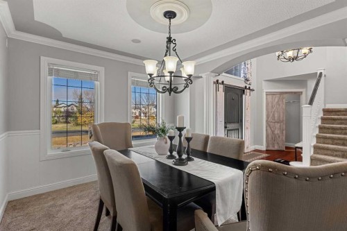 52 Canoe Road Sw, Airdrie, AB - Indoor Photo Showing Dining Room