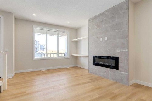 1993 Mccaskill Drive, Crossfield, AB - Indoor With Fireplace