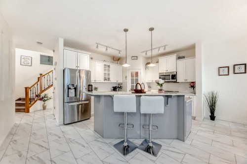 82 Mt Gibraltar Heights Se, Calgary, AB - Indoor Photo Showing Kitchen With Stainless Steel Kitchen With Upgraded Kitchen