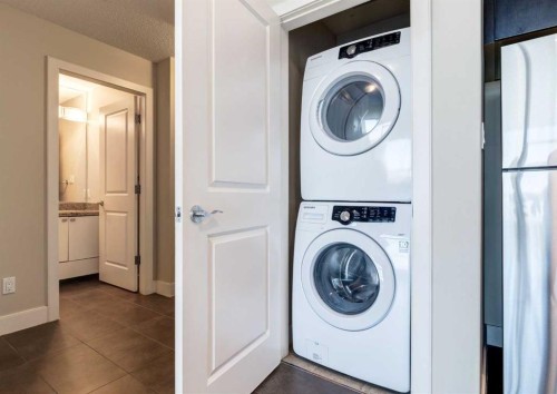 1801-77 Spruce Place Sw, Calgary, AB - Indoor Photo Showing Laundry Room