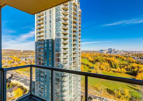 1801-77 Spruce Place Sw, Calgary, AB - Outdoor With Balcony With View