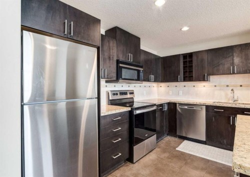 1801-77 Spruce Place Sw, Calgary, AB - Indoor Photo Showing Kitchen