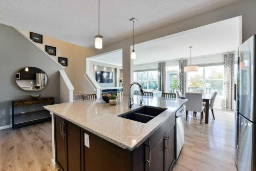 28 Auburn Glen Close Se, Calgary, AB - Indoor Photo Showing Kitchen With Double Sink With Upgraded Kitchen