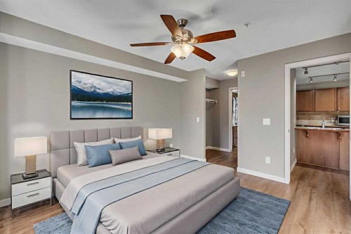 3201-92 Crystal Shores Road, Okotoks, AB - Indoor Photo Showing Bedroom