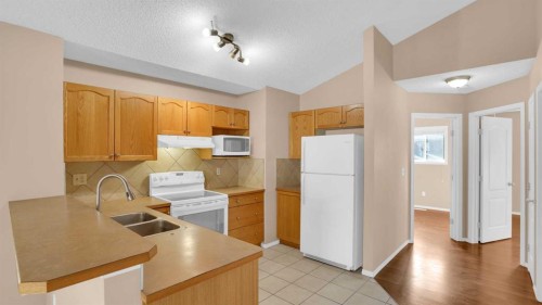 40 Saddlefield Road Ne, Calgary, AB - Indoor Photo Showing Kitchen With Double Sink