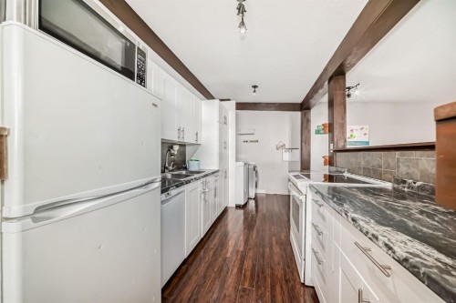 724D Raynard Crescent Se, Calgary, AB - Indoor Photo Showing Kitchen With Double Sink