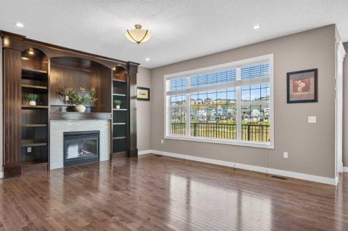 145 Sage Meadows Circle Nw, Calgary, AB - Indoor With Fireplace