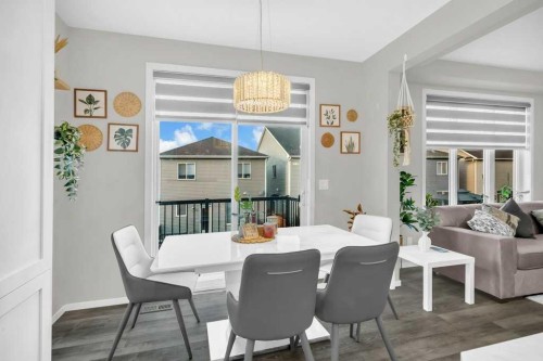 749 Windrow Manor Sw, Airdrie, AB - Indoor Photo Showing Dining Room