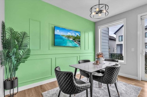 203 Evanscrest Square Nw, Calgary, AB - Indoor Photo Showing Dining Room