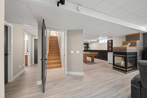 177 Hidden Vale Close Nw, Calgary, AB - Indoor With Fireplace