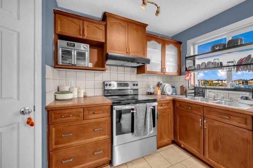 308 Taracove Estate Drive Ne, Calgary, AB - Indoor Photo Showing Kitchen With Double Sink