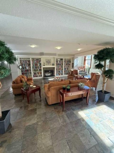 203-15 Everstone Drive Sw, Calgary, AB - Indoor With Fireplace
