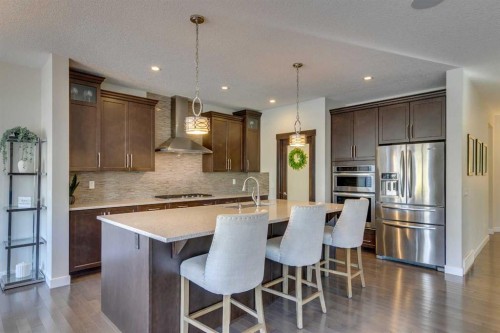 522 Mahogany Manor Se, Calgary, AB - Indoor Photo Showing Kitchen With Upgraded Kitchen