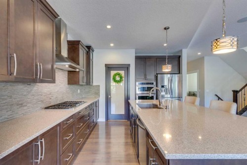 522 Mahogany Manor Se, Calgary, AB - Indoor Photo Showing Kitchen With Upgraded Kitchen