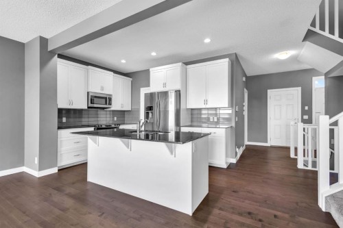 263 Chaparral Valley Way Se, Calgary, AB - Indoor Photo Showing Kitchen With Upgraded Kitchen