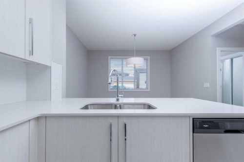 64 Red Embers Manor Ne, Calgary, AB - Indoor Photo Showing Kitchen With Double Sink