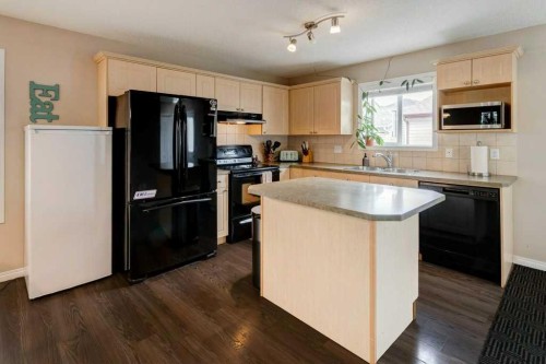 14 Everglen Manor Sw, Calgary, AB - Indoor Photo Showing Kitchen With Double Sink