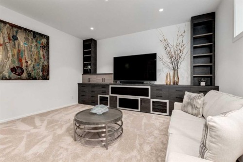 134 6 Avenue Nw, Calgary, AB - Indoor Photo Showing Living Room