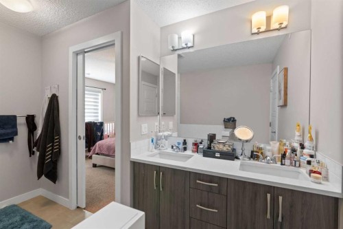 128 Livingston Parade Ne, Calgary, AB - Indoor Photo Showing Bathroom