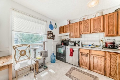 5611 Temple Drive Ne, Calgary, AB - Indoor Photo Showing Kitchen With Double Sink