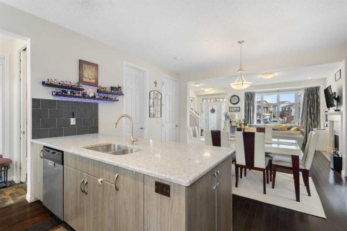 46 Cityscape Terrace Ne, Calgary, AB - Indoor Photo Showing Kitchen With Double Sink