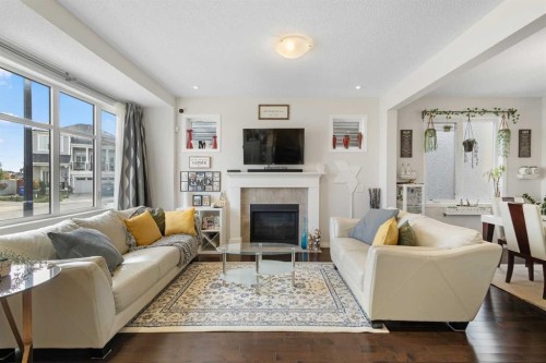 46 Cityscape Terrace Ne, Calgary, AB - Indoor Photo Showing Living Room With Fireplace