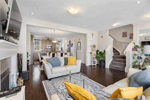 46 Cityscape Terrace Ne, Calgary, AB - Indoor Photo Showing Living Room With Fireplace