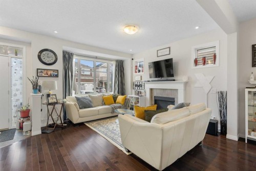 46 Cityscape Terrace Ne, Calgary, AB - Indoor Photo Showing Living Room With Fireplace