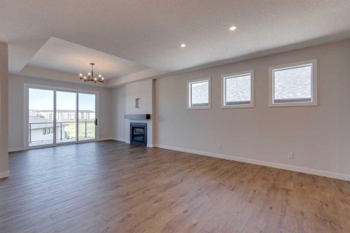 135 Sage Meadows View Nw, Calgary, AB - Indoor With Fireplace