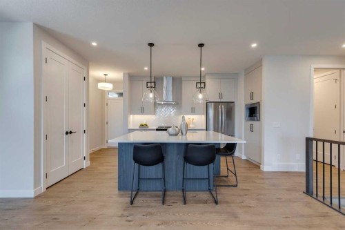 135 Sage Meadows View Nw, Calgary, AB - Indoor Photo Showing Kitchen With Upgraded Kitchen