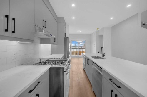 8810 48 Street Ne, Calgary, AB - Indoor Photo Showing Kitchen With Double Sink With Upgraded Kitchen