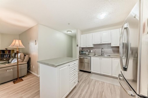 208-4000 Somervale Court Sw, Calgary, AB - Indoor Photo Showing Kitchen