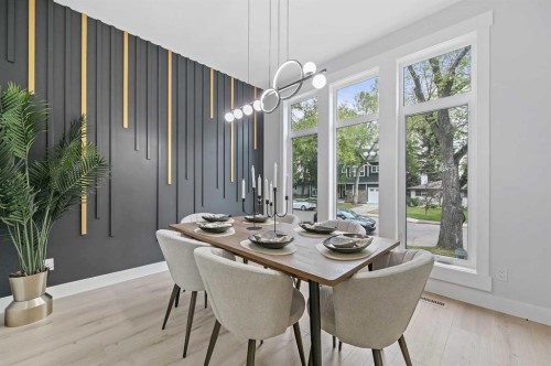 107 Hartford Road Nw, Calgary, AB - Indoor Photo Showing Dining Room