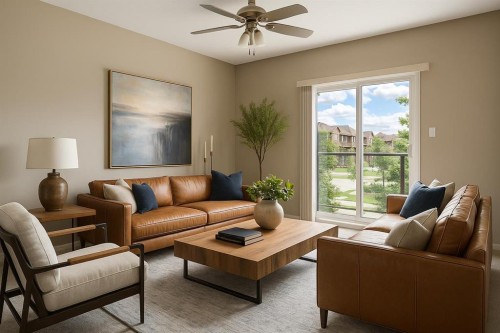 4214-92 Crystal Shores Road, Okotoks, AB - Indoor Photo Showing Living Room