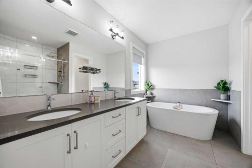 520 Kingsmere Way Se, Airdrie, AB - Indoor Photo Showing Bathroom