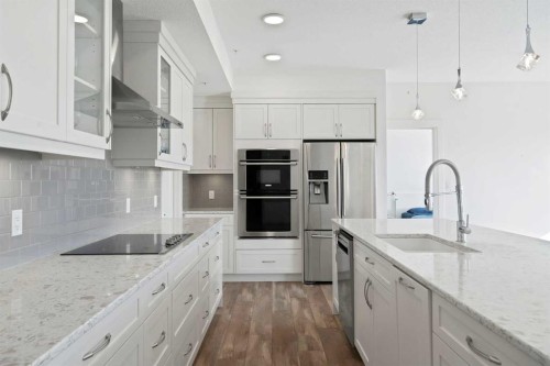 332-20 Seton Park Se, Calgary, AB - Indoor Photo Showing Kitchen With Stainless Steel Kitchen With Upgraded Kitchen