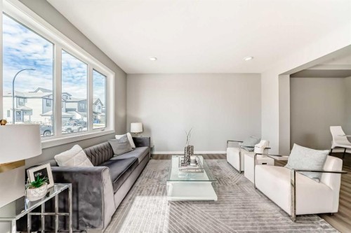 64 Bartlett Way Se, Calgary, AB - Indoor Photo Showing Living Room