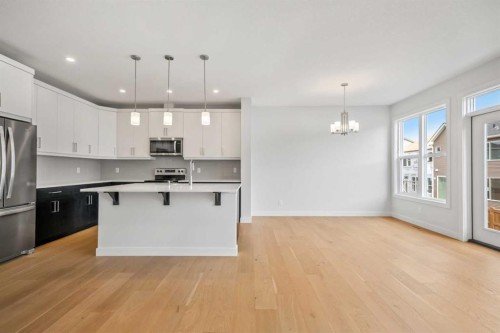72 Amblefield Grove Nw, Calgary, AB - Indoor Photo Showing Kitchen With Stainless Steel Kitchen With Upgraded Kitchen