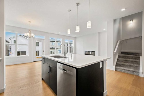 72 Amblefield Grove Nw, Calgary, AB - Indoor Photo Showing Kitchen With Upgraded Kitchen