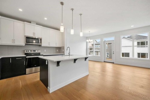 72 Amblefield Grove Nw, Calgary, AB - Indoor Photo Showing Kitchen With Stainless Steel Kitchen With Upgraded Kitchen