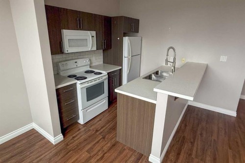 333 2 Street East, Drumheller, AB - Indoor Photo Showing Kitchen With Double Sink