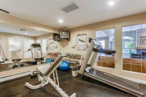 433-22 Richard Place Sw, Calgary, AB - Indoor Photo Showing Gym Room
