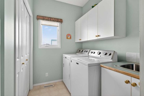 108 Hamptons Heights Nw, Calgary, AB - Indoor Photo Showing Laundry Room
