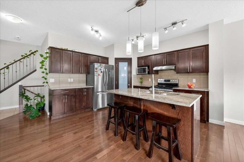 19 Sage Valley Close Nw, Calgary, AB - Indoor Photo Showing Kitchen With Stainless Steel Kitchen With Upgraded Kitchen
