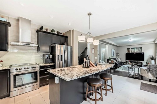132 Waterlily Cove, Chestermere, AB - Indoor Photo Showing Kitchen With Stainless Steel Kitchen With Upgraded Kitchen